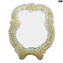 Paolina 桌鏡 - 水晶和金色 24 kt - 威尼斯人桌鏡 - Original Murano Glass OMG