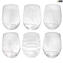 Set di 6 Bicchieri - incisi - in vetro di Murano 