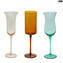 Bauhaus - 6er Set farbig - Original Murano Glas OMG