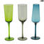 Bauhaus - 6er Set farbig - Original Murano Glas OMG