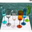 Bauhaus - Juego de 6 piezas de colores - Cristal de Murano original OMG