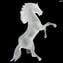 Rampant Horse - 磨砂玻璃 - Original Murano Glass OMG