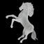 Cavallo vetro opaco - Vetro di Murano orginale OMG