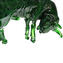Escultura Toro Verde - con aventurina - Cristal de Murano original OMG