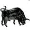 Black Bull - Fine Sculpture - Original Murano Glass OMG