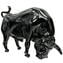 Taureau noir - Sculpture fine - Verre de Murano original OMG