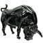 Black Bull - Feine Skulptur - Original Muranoglas OMG