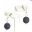 Huelva Earrings - Purple - Silver 925 - Original Murano Glass OMG