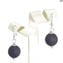 Boucles d'oreilles Huelva - Violet - Argent 925 - Verre de Murano d'origine OMG