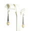 Malaga Earrings -  Glass pearl - Silver 925 - Original Murano Glass OMG