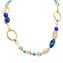 Long Necklace Lipsia - blu pearls  and gold - Original Murano Glass OMG