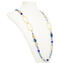 Long Necklace Lipsia - blu pearls  and gold - Original Murano Glass OMG