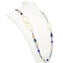 Long Necklace Lipsia - blu pearls  and gold - Original Murano Glass OMG