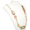 Long Necklace Riga - Pink and gold - Original Murano Glass OMG