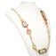 Collar largo Riga - Rosa y oro - Cristal de Murano original OMG