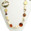 Long Necklace Shell - Amber and gold - Original Murano Glass OMG