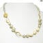Halskette Nizza - Perlen und Gold - Original Muranoglas OMG