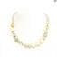 Collar Nizza - perlas y oro - Cristal de Murano original OMG