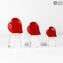 Heart Love - Paperweight - Original Murano Glass