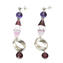 Pendientes largos Firenze - con plata - Cristal de Murano original OMG