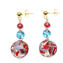 Boucles d'oreilles Berlin - Rouges avec aventurine - Original Murano Glass OMG