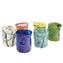 Juego de vasos Kandinsky con Murrine - Vasos con plata pura - Cristal de Murano original OMG