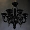 威尼斯枝形吊燈 - Corvo 黑色 - 6 盞燈 - Original Murano Glass OMG