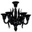 Venetian Chandelier  - Corvo black - 6 lights - Original Murano Glass OMG 
