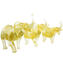 Famille d'éléphants - Avec feuille d'or - Verre de Murano original OMG