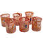 Kandinsky - Service de verres rouges avec murrine - Gobelets en argent pur - Verre de Murano original OMG