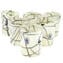 Kandinsky - Service de verres en ivoire avec murrine - Gobelets en argent pur - Verre de Murano original OMG