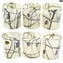 Kandinsky - Conjunto de Copos Marfim com Murrine - Copos com Prata Pura - Vidro Murano Original OMG