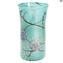 Murrine 花瓶與銀 - 海藍寶石 - Original Murano Glass OMG