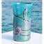 Murrine Vase mit Silber - Aquamarin - Original Murano Glas OMG