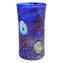 Vaso con Murrine e argento - Blu - Vetro originale di Murano