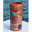 Vaso Murrine com prata - Vermelho - Vidro Murano Original OMG