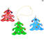 Árvores de decoração de Natal - Millefiori Conjunto de 3 peças - Vidro de Murano Original OMG