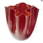 Bol Centre de Table Vague - Rouge - Verre Original de Murano OMG