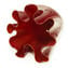 Tigela Wave Centerpiece - Vermelho - Vidro Murano Original OMG