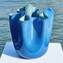 Cuenco Wave Centerpiece - Azul claro - Cristal de Murano original OMG
