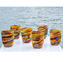 Set of 6 Drinking glasses Missoni - Millefiori spots - Original Murano Glass OMG