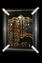 Fondaco - 검정색 및 금색 - 벽 베네치아 거울 - 오리지널 무라노 유리 OMG