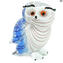 Hibou - Bleu - Verre de Murano d'origine OMG