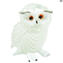 Owl - White - Original Murano Glass OMG