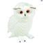 Hibou - Blanc - Verre de Murano d'origine OMG