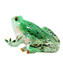Чудесная скульптура лягушки - зеленый - муранское стекло OMG