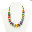 Grecia - Collana Etnica - Con perle in vetro di Murano Originale OMG