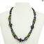 Cypro – Ethnische Halskette – Venezianische Perlen – Original Murano-Glas OMG