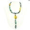 África - Collar Étnico - Cuentas Venecianas - Cristal de Murano Original OMG