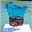 Lava Fantasy - Vaso Soffiato Azzurro - Original Murano Glass
